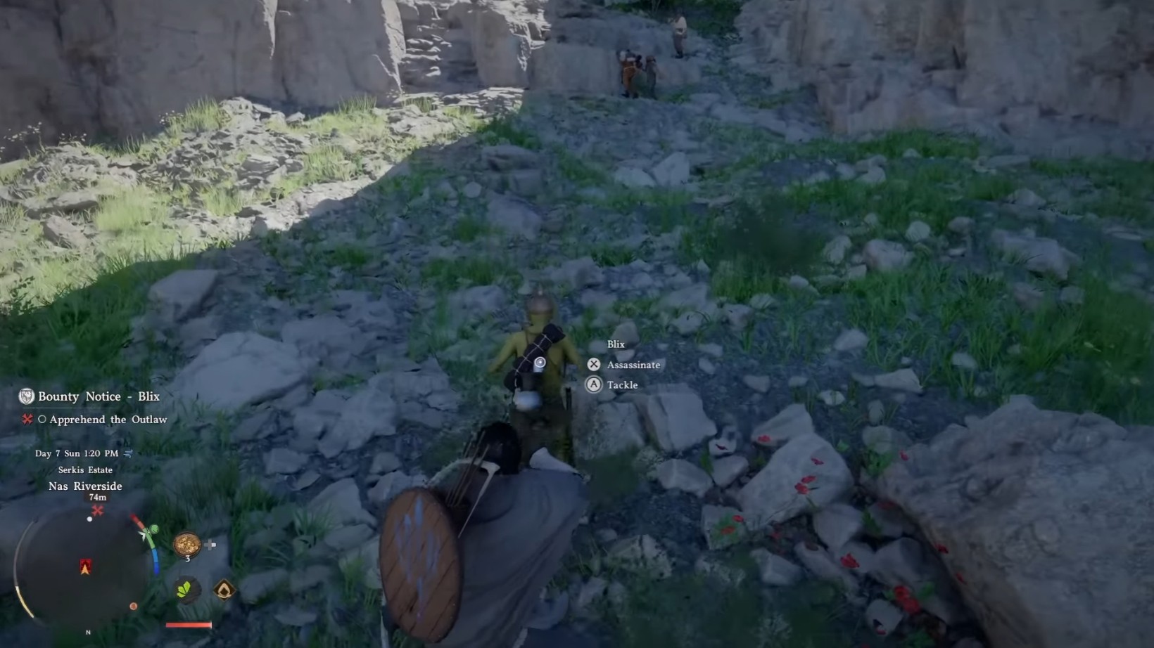 Blix — unarmored goblin outlaw at Unicorn Cliff in Crimson Desert