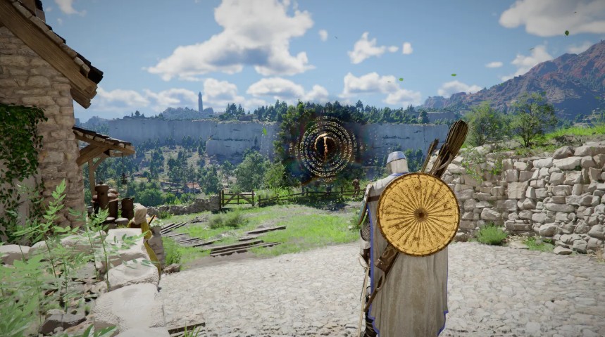 Crimson Desert map showing Abyss Nexus markers and using Guiding Light to spot fast travel points