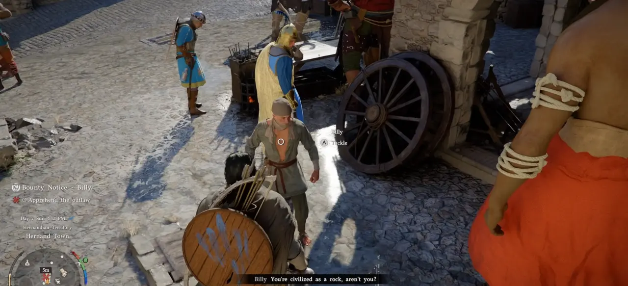 Capturing Billy after tracking him near Hernand Inn