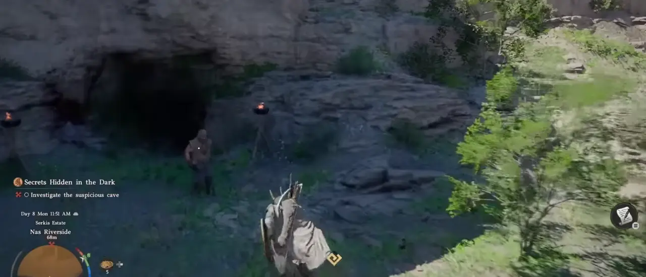 Bandits outside Specter's Hideout in Secrets Hidden in the Dark