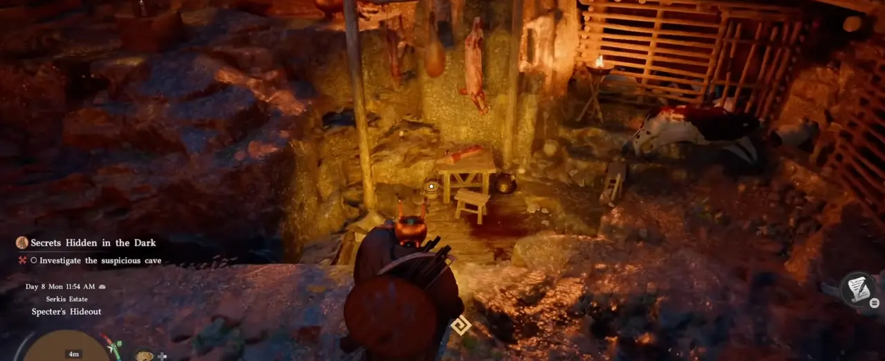 Reporting findings to guards after leaving Specter's Hideout